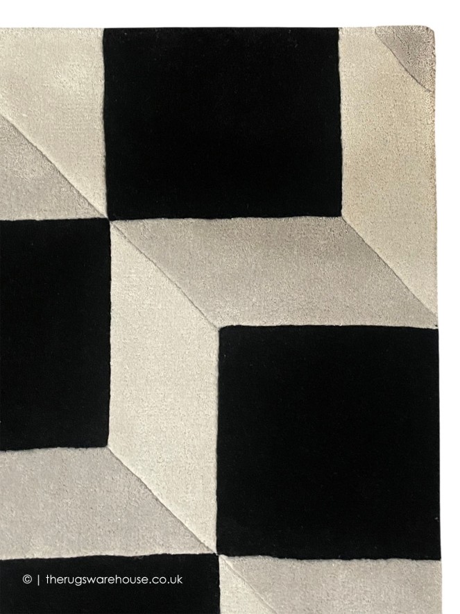 Plaza Black Light Grey Rug - 7