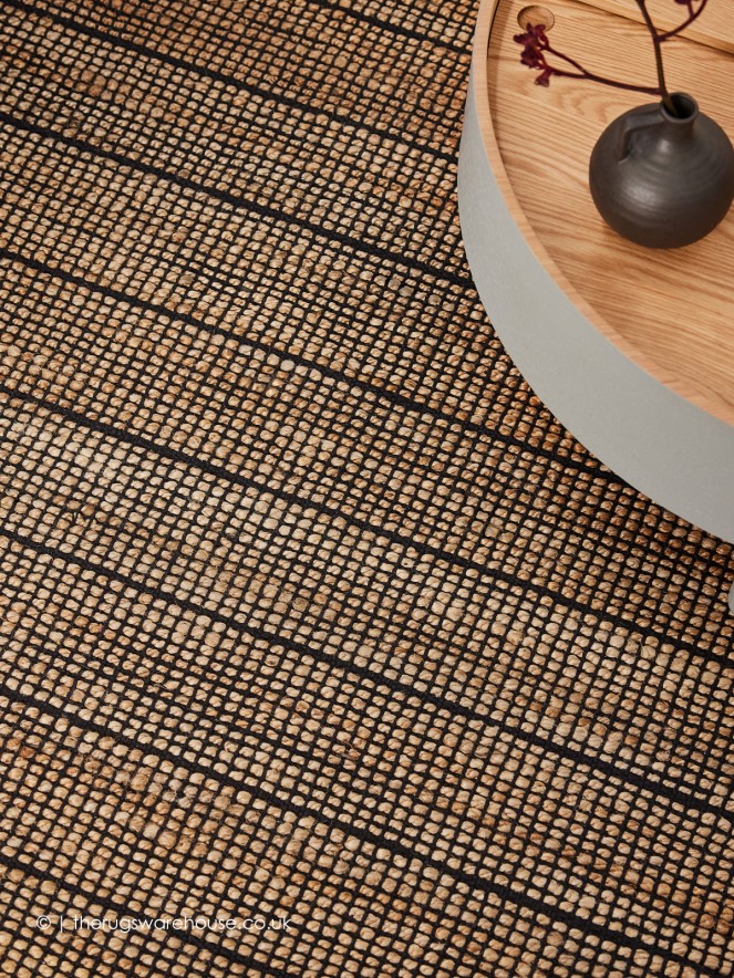 Hurley Natural Black Rug - 3