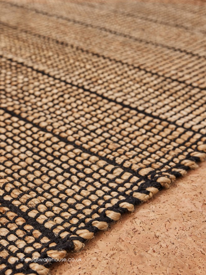 Hurley Natural Black Rug - 4