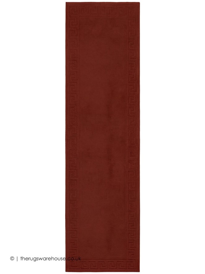 Vetrina Greek Key Burgundy Runner - 7