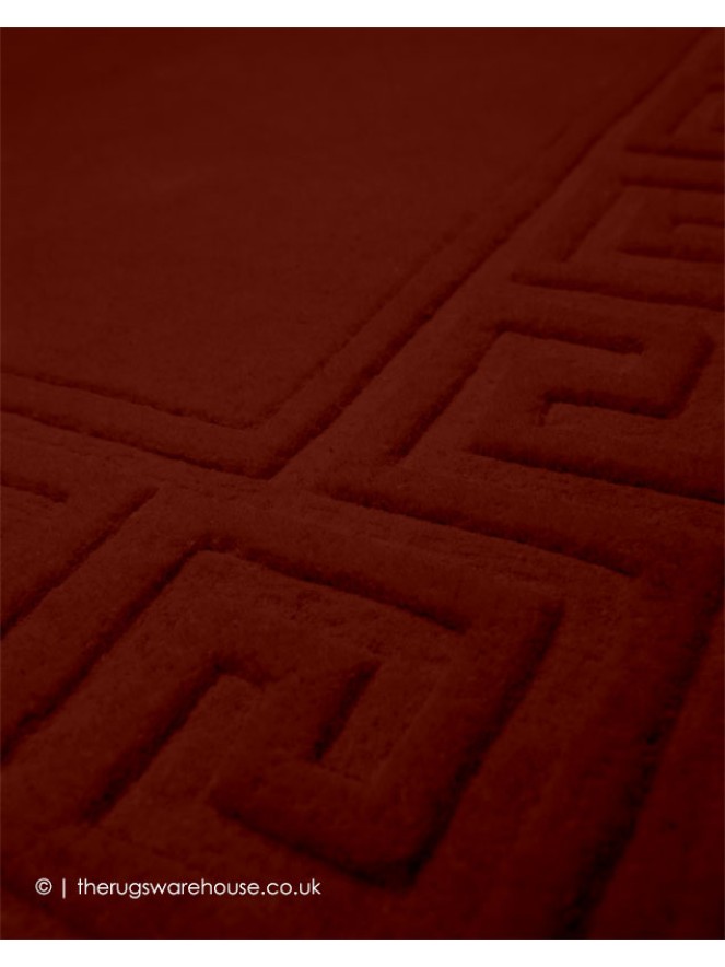 Vetrina Greek Key Burgundy Runner - 5