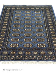 Bokhara Mid Blue Rug - Thumbnail - 7